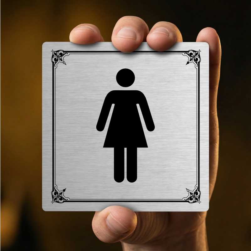 WC ženy, 118x118mm, zlatá, Utah